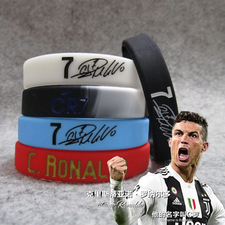 Juventus Football Ronaldo Real Madrid Signature Luminous Sports Bracelet Silicone Wristband Fan Accessories