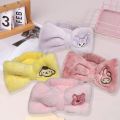 Julystar 1pc Fashion Women Cute Band Embroidered Coral Fleece Wash Face Bath Hair Holder Elastic Headband Girls Hair Accessories. 