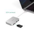 dodocool (DC49) 6-in-1 USB-C Hub with Type-C Power Delivery 3 SuperSpeed USB 3.0 Ports and SD/TF Card Reader for MacBook/MacBook Pro/Google Chromebook Pixel and More Silver. 