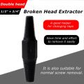 Double Head Broken Pipe Extractor With Handle,2 Way Broken Tube Extractor Conical Extractors for Pipes Screw Bolt Extractor Damaged Screw Remover, for Large Diameter Pipes of 1/2 Inch, 3/4 Inch. 