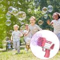 Bubble Gun Machine, 32 Holes Bubble Machine, Gatling Bubble Machine, Bazooka Bubble Machine for Children Adults, Wedding, Party, Outdoor Game. 