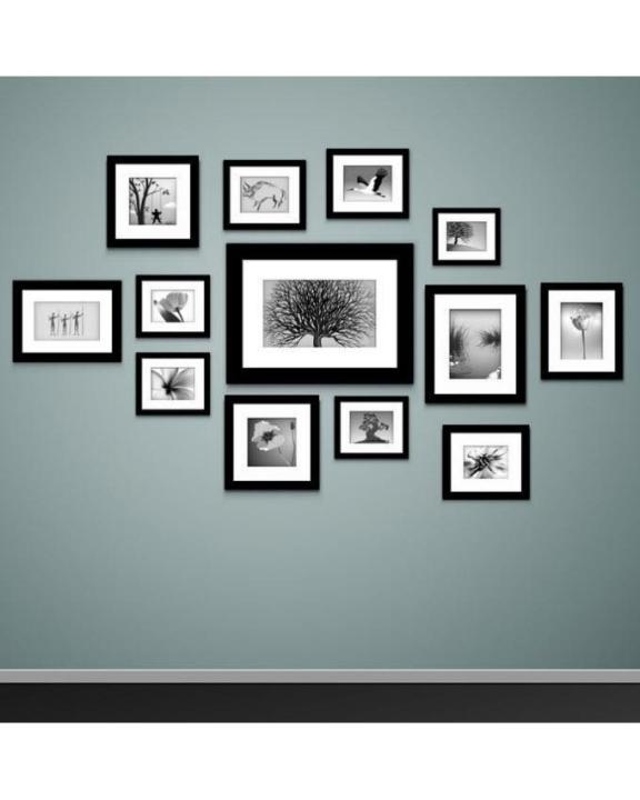 Techmanistan%20Pack%20of%2013%20-%20Photo%20Frames%20Collage%20Wall%20Hanging%20Wall%20Decor%20Set%20-%20Black%20-%20Image%203