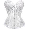 Waist Trainer Lingerie Overbust Corset With G-String. 