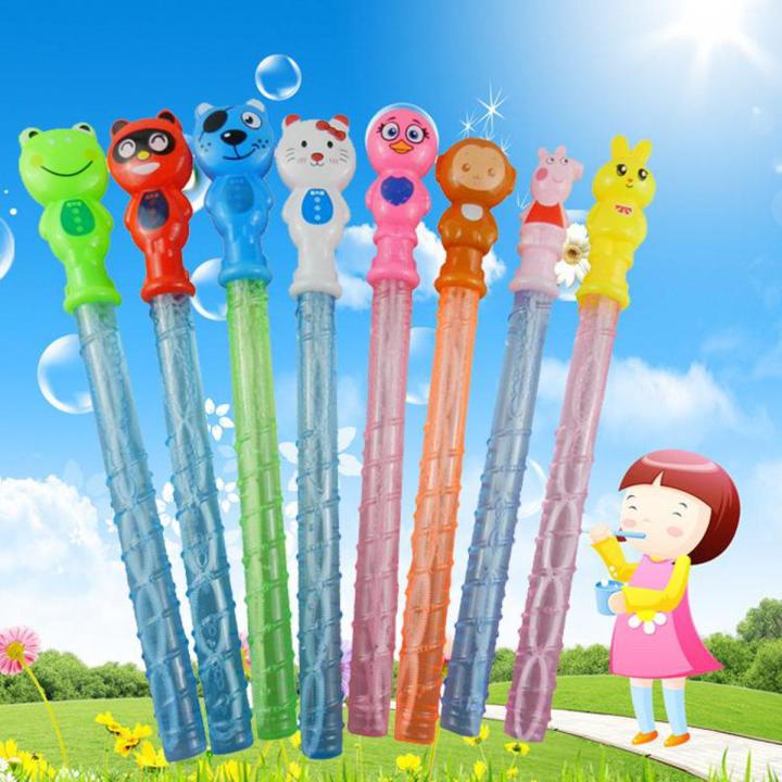 Cartoon Bubble Maker Stick Fun Play 10 inches Random Character