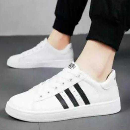 Women's white shoes ladies' flat shoes girls sneakers Athletic students casual breathable PU shoes
