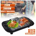 Chefman Electric Smokeless Indoor Grill w/Non-Stick Cooking Surface & Adjustable Temperature Knob from Warm to Sear for Customized BBQ Grilling, Dishwasher Safe Removable Water Tray, Black. 