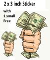 Stickers for Laptop Dollar Sticker 3 Inch x 3 inch Sticker . Sticker For Mobile. 