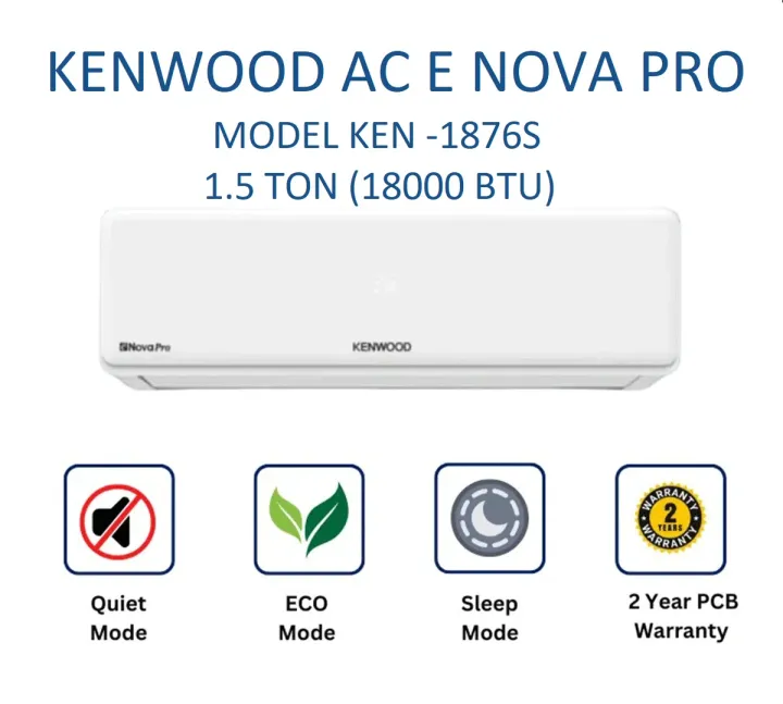 KENWOOD%20Non-Inverter%20%20AC%20%7C%201.5%20Ton%20%7C%20%20Model%20e-NOVA%20Pro%20KEN-1876S%20%20%7C%20%20Latest%20Model%20%7C%20Fast%20Cool%20%7C%20Gold%20Fin%20%7C%20Eco%20Friendly%20R-410%20Gas%20%7C%20100%25%20Copper%20Condenser%20-%20Image%203