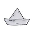 【Heartbeat Girl Store】Fish Origami boat Swimming pool Enamel Pin Parer Heart shaped pool Fish house Cartoon Badges for friends kids. 