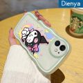 dienya For Xiaomi Redmi Note 8 Note 8T Case Cartoon Kuromi New Design Colorful Pattern Lovely Cream Wave Border Shockproof Phone Cases Creative Camera Clear Casing Simple Protective Cover. 