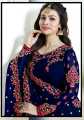 Ladies Navy Blue Embroidered Dress ST-940 (Unstitched). 