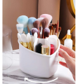 360 Rotation Heart Design Makeup Brush Storage Bucket, Plastic Makeup Organizer, Waterproof  Dustproof Cosmetic Storage Box With Clear Cover, Lip-gloss Holder, Desk Organizer For Countertop Vanity And Bathroom. 