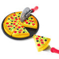 Cute Pretend Play Pizza Cutting Set Interactive Toy with Slices and Accessories for Kids. 