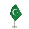 Pakistan Table Flag with Metal Hanger & Metal Base Stand- Best For Office & school Purpose - Desk Organizer - PMP. 