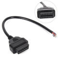 OBD OBD-II 16 Pin Female Extension Connector To Open Plug Wire  Cable. 