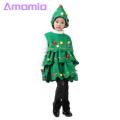 Children Christmas Tree Performance Costumes Festive Christmas Tree Costume Set for Girls Easy to Clean Xmas Hat Dress for Performance Cosplay Perfect Holiday Gift Christmas Costumes for Kids. 