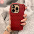 Fashion Cute Wave Point Dot Funny DIY 3D Doll Cat Couples Case Compatible for IPhone 16 11 15 14 13 12 Pro Max XS XR X 14 16 15 Plus Max Luxury Leather Texture Soft Case. 