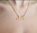 Customized Name With Twirl Motif Heart Name Locket Design  Golden & Silver Plated Any Name Pendant, Name Locket for girls. 