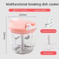 food processor manual chopper machine hand pull rope grinder crusher mixer 4 blade manual chopper machine for meat mince vegetable onion cutter 900ml. 