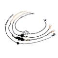 4PCs Gothic Black Feather Bracelets Set. 