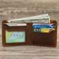 Handmade Leather Wallet Men Retro Short Man's wallet Durable Real Leather Wallet Handmade Breif Cartera Hombre. 