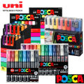 Uni Posca Paint Markers Set Full Colors Range PC-1M PC-3M PC-5M Acrylic Marker Pens Art Painting Graffitti Marking Drawing Tool. 