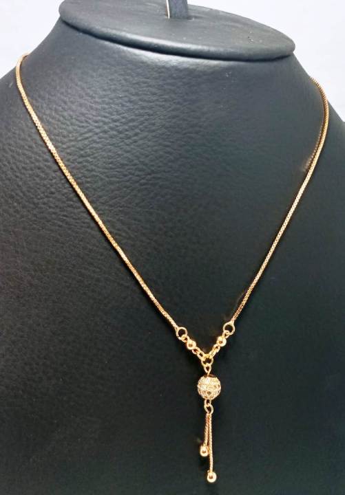 Round Shaped Locket Necklace with Golden Chain for GIrl & Women