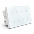 Tuya Smart wifi 8 Gang wall touch Switch with Power Meter Function Tuya Smart Wifi Light Touch Switch Timing Wall Electrical App Voice Control. 