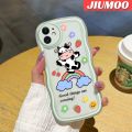 JIUMOO For Huawei Mate 30 Pro Case Cartoon Rainbow Cow Colorful Lovely Cream Wave Border Soft Clear Shockproof Phone Cases Creative Camera Transparent Casing Simple Gentle Protective Cover. 
