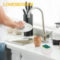 Kitchen Soap Dispenser Convenient Soap Dispenser with Sponge Holder No Dripping Large Capacity Home Supplies Soap Dispenser for Kitchen. 