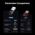 UGREEN USB Bluetooth 5.3 Tran‘smitters APTX HD 3.5mm Audio Adapter Plug and Play for PS4 PS5 Switch Gaming Mac. 