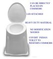 Portable Toilet to Western Convertor | Toilet stool For Elderly Disabled Person | Toilet Commode for patients | Portable Toilet Seat for Adult, Kids and Handicap People (White). 