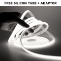 White Color Neon Waterproof Strip Light 5 Meter With FREE Silicone Tube and Adaptor. 