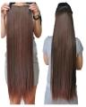 Hair Extensions for Girls 5 Clips 27  Length Reddish Brown. 