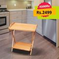 Portable Wooden Folding Table Double Portion Double Top. 