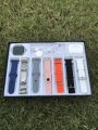 Crown i70 Ultra 2 Suit - 10 in 1 Set - 2.3-Inch Large - Smartwatch with TWS Earphone Wireless - 7 Straps 2.3″Ultra Smart Watch 49mm-Smart Watch with Airpods. 