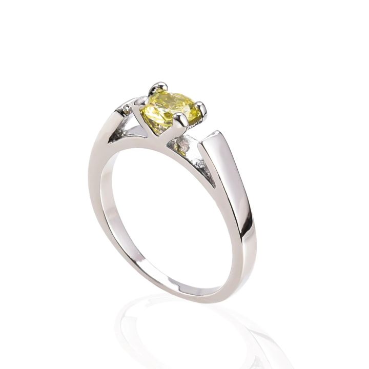 Size 6-10 Once Upon a Time Ring The Snow White's Minimalist Plated Green Crystals Engagement Ring for Women