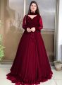 MUSHIF 3Pc Stitched Shiffon Maxi - Two Layers Border Long Flare Maxi - Frock For Girls and Women.. 