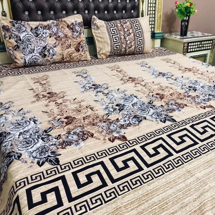Cotton Crysal Double Bed Sheet Set -Double Bed Sheet -New Desion -Color