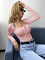 Tie Neck Ruched Bust CROP TOPS. 