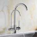 3 Way Kitchen Sink Faucet Mixer  Brass Chrome Hot & Cold Filter Tap for Purified Drinking Water. 