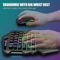 RedThunder G60 2.4Ghz Wireless RGB One-Handed Gaming Keyboard, 35-key Mini Design, Ergonomic Non-slip Comfortable Hand Rest, Rechargeable 2000mAh Battery, Suitable For PC, PS4, PS5, Xbox One.. 