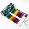 Colored Pencil Wrap Fabric Pencil Case Pencils Roll Holder for Hobbyist 48 Slots. 