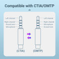 Vention OMTP CTIA Earphone Audio Adapter Jack 3.5mm Male to Jack Male Aux Cable for Phone MacBook Pro Samsung Headset Cable Aux. 