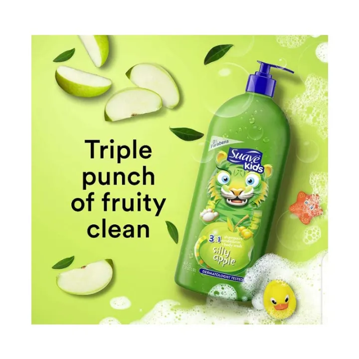 Suave%20Kids%203-In-1%20Silly%20Apple%20Shampoo%20+%20Conditioner%20+%20Body%20Wash%20532ml%20-%20Image%205