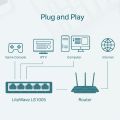 TP-Link Network Desktop Switch LS1005 5-Port 10/100Mbps Desktop Switch - 18 Months Brand Warranty. 