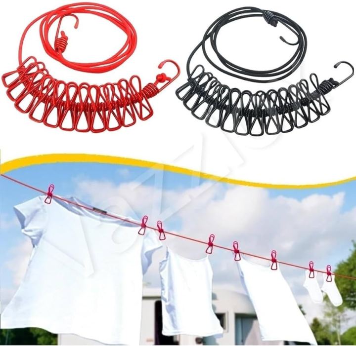 1Pc%20Cloth%20Drying%20Rope%20with%20Hooks%20%7C%20Elastic%20Hanging%20Rope%20for%20Cloth%20Drying%20with%2012%20Clips%20%7C%20Cloth%20Rope%20for%20Drying%20Clothes%20for%20Travel%20Home%20Outdoor%20%7C%20Kapde%20Sukhane%20Ki%20Rassi%20%7C%20Wire%20%7C%20Multicolor%20-%20Image%202