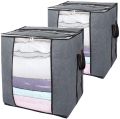 Pack of 2 New Collapsible Bamboo Charcoal Organizer Bag Clothes Sweater Closet Storage Box by Huggy Store. 