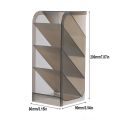 1pcs ergonomic desk storage box plastic rectangular organizing drawer organizer pen holder makeup tool organizer--transparent grey L. 