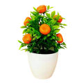 Artificial Fruit Bonsai Mini Orange Pomegranate Tree Windowsill Decor Plastic Courtyard Simulated Plants Bonsai for Home. 